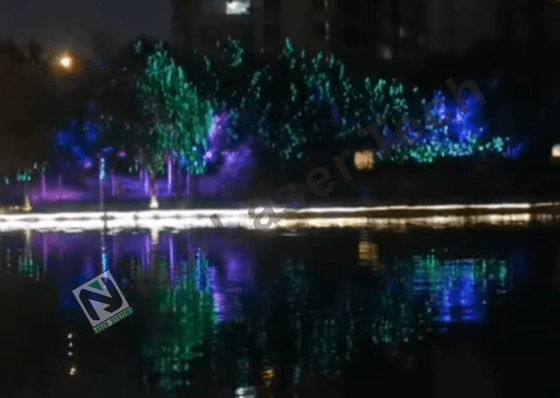 원격 제어 LED 광원 레이저 분수 조명 장식 디스플레이